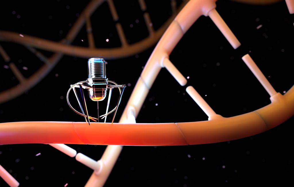 Fitas de DNA com elemento robótico
